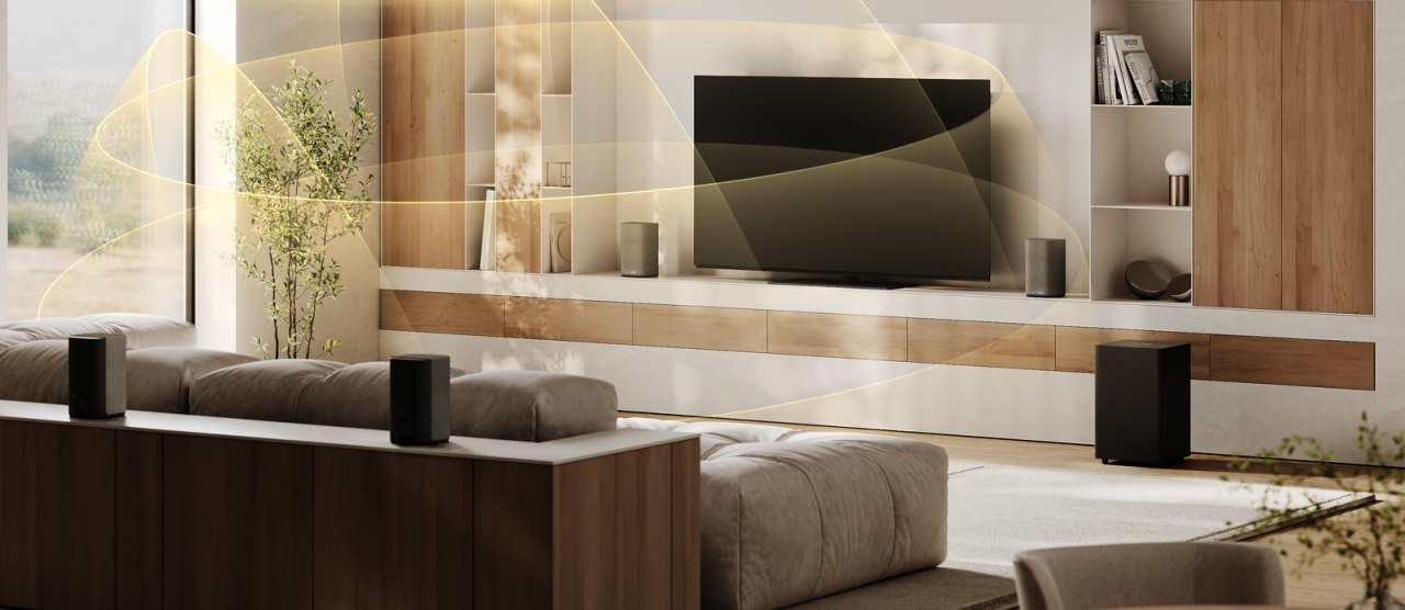 Loewe We. BOOST: Trådlöst Dolby Atmos-hemmabiosystem – Plug & Play-elegans