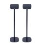 Par av Vebos stativ med Polk SR1 Wireless Surrounds i svart utförande
