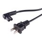 Produkt Apparatkabel - C7 Vinkelrät 90 Grader Till USA-kontakt - Strömkabel Med USA-kontakt Till, Euro 8-formad Hona (C7), Kabellängd: 5 Meter