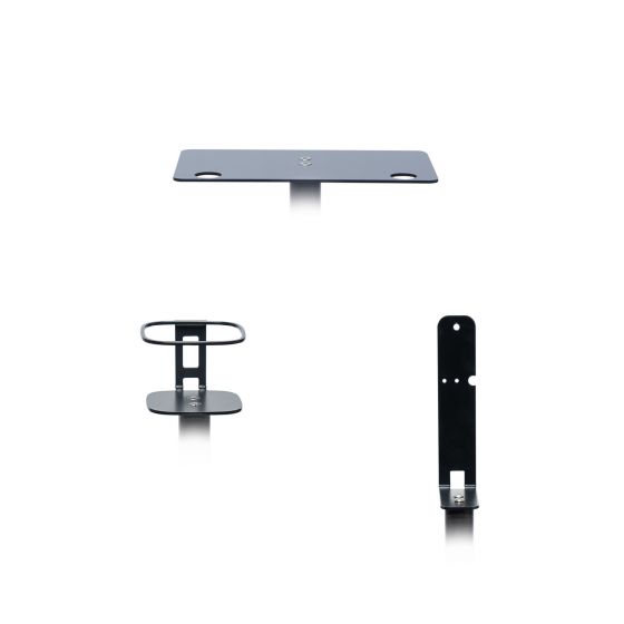 Vebos speaker stand bracket for the Audio Pro T3/C3 in color black.