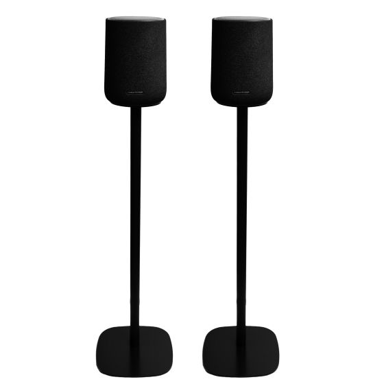 Par av Vebos stativ med Harman Kardon Enchant Speaker i svart utförande