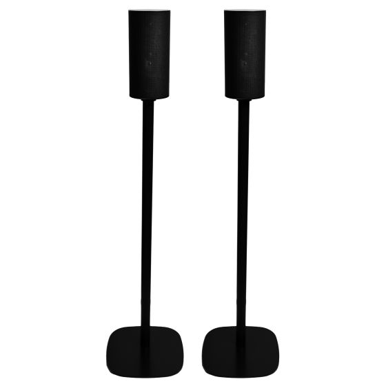 Par av Vebos stativ med Sony Bravia Theatre System 6 i svart utförande