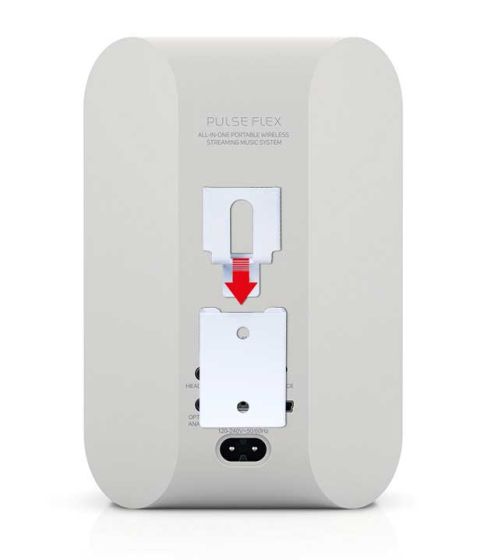 Produkt Vebos Portable Väggfäste Bluesound Pulse Flex i vitt utförande
