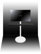 Vebos stativ TV Yamaha Sound Bar vit